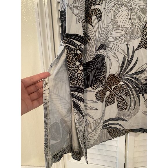 Chicos Maxi Tank Dress Size 8/10 Animal Print Sleeveless w/pockets Stretchy - Picture 5 of 7